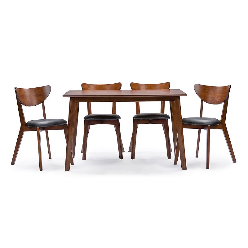 Baxton Studio Sumner Dining Table and Chair 5-piece Set