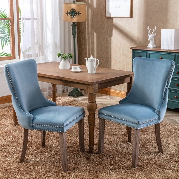 Velvet Dining Chairs Set of 2，for Kitchen Diningroom