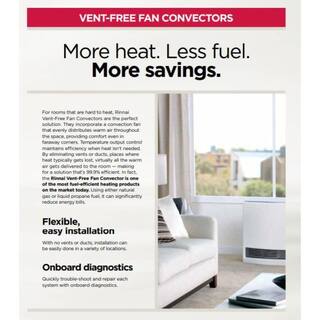 Rinnai 10000 BTU Natural Gas Vent-Free Fan Convector FC510N