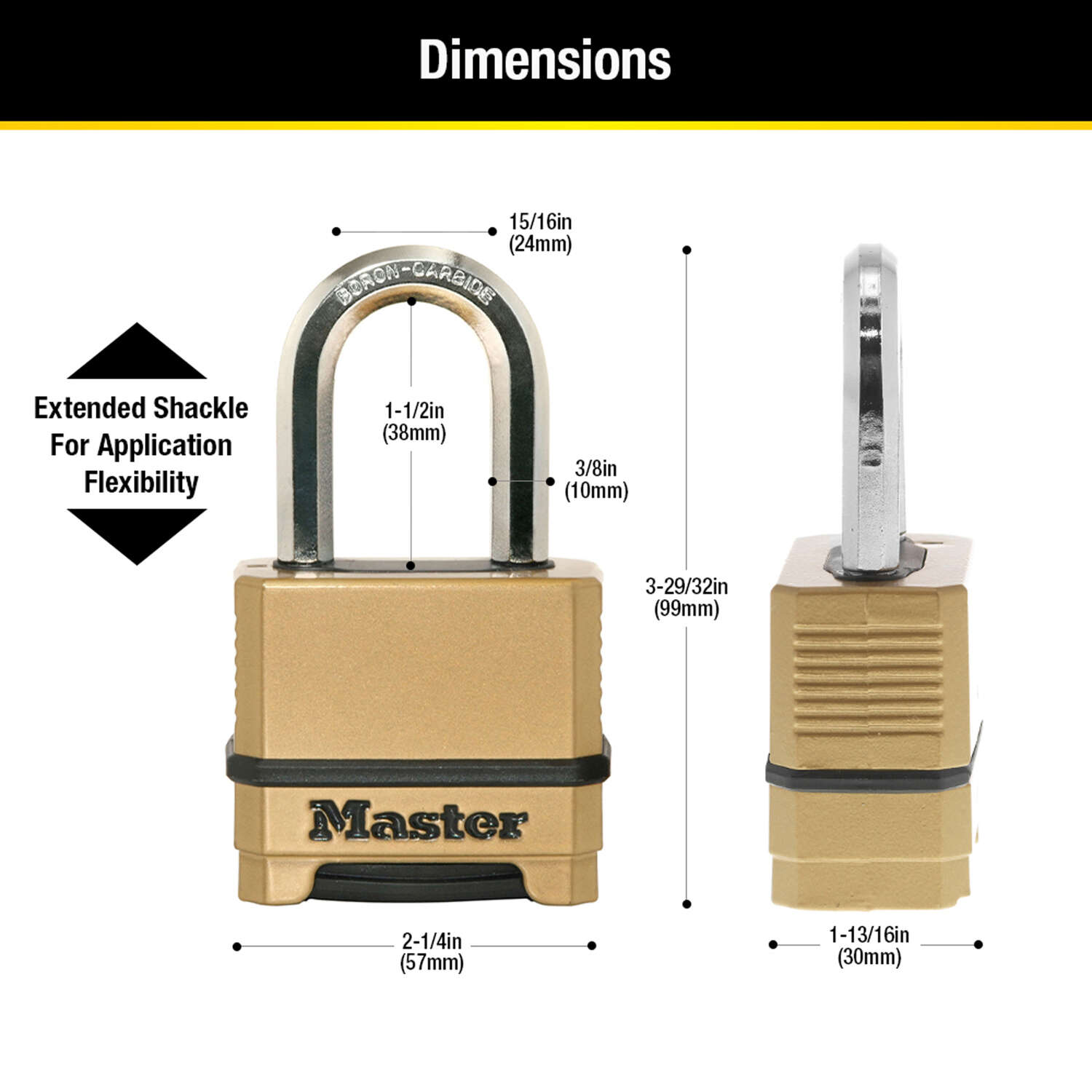 Master Lock 2 in. H X 1-7/32 in. W X 2 in. L Steel Ball Bearing Locking Padlock Keyed Alike