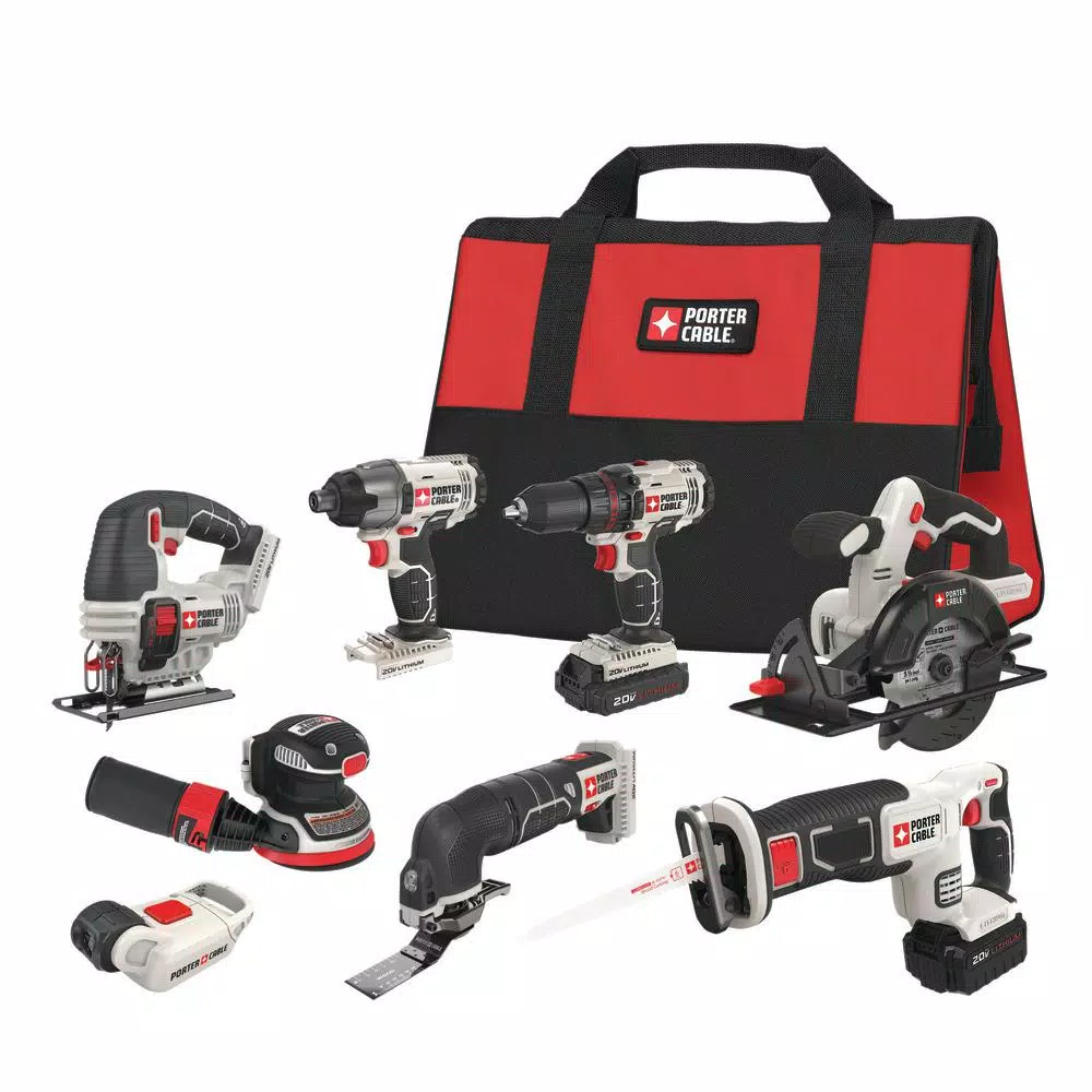 Porter-Cable 20-Volt MAX Lithium-Ion Cordless Combo Kit (8-Tool) and#8211; XDC Depot