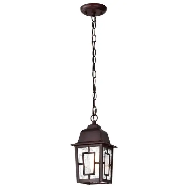 Nuvo Banyon 1-light Rustic Bronze 11-inch Hanging Fixture