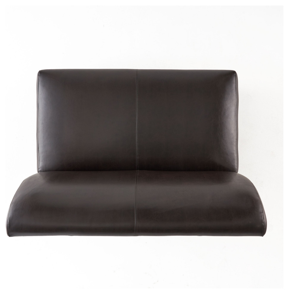 Massimo Leather Loveseat   Transitional   Loveseats   by GDFStudio  Houzz