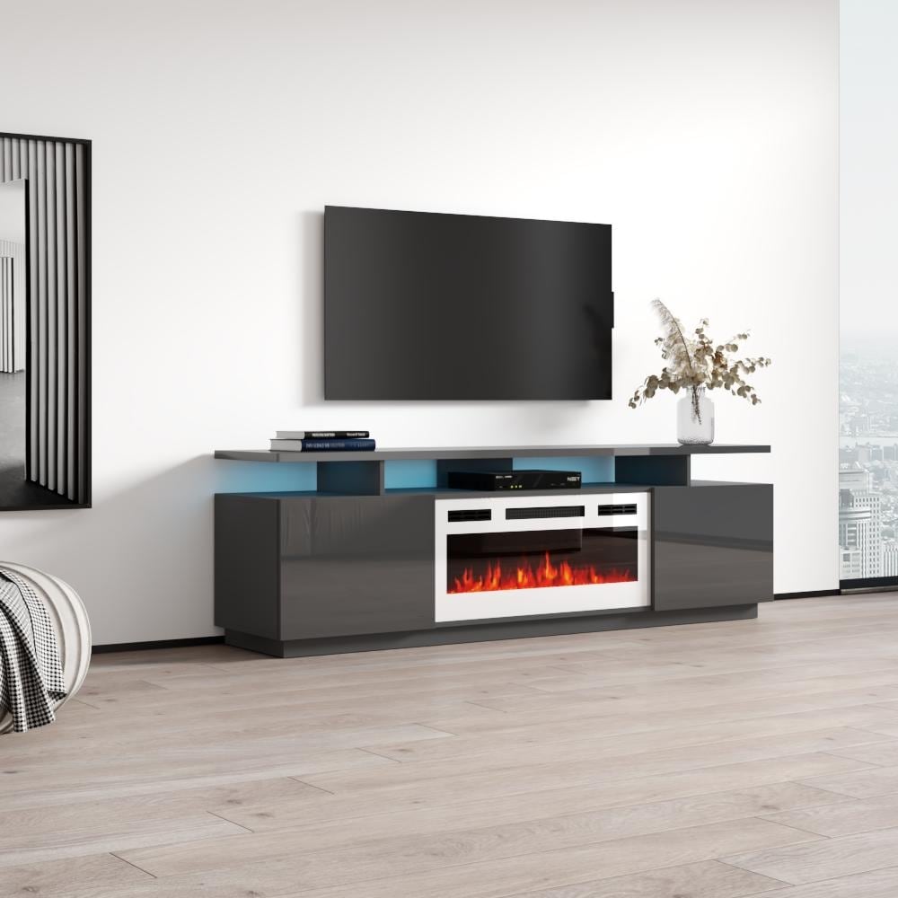 Eva KWH Modern 71 inch Electric Fireplace TV Stand