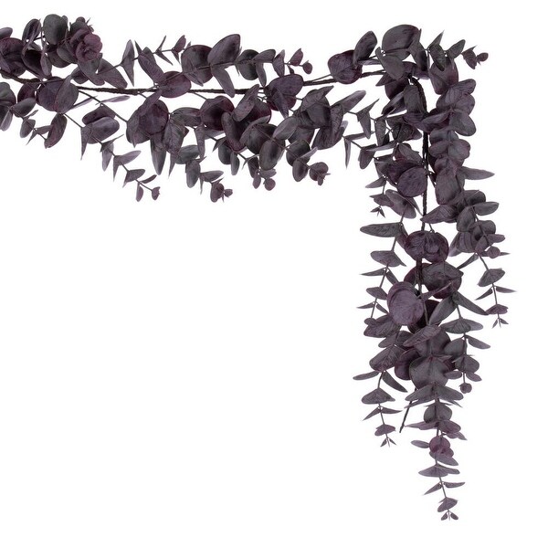 Vickerman 6' Artificial Burgundy Spiral Eucalyptus Garland