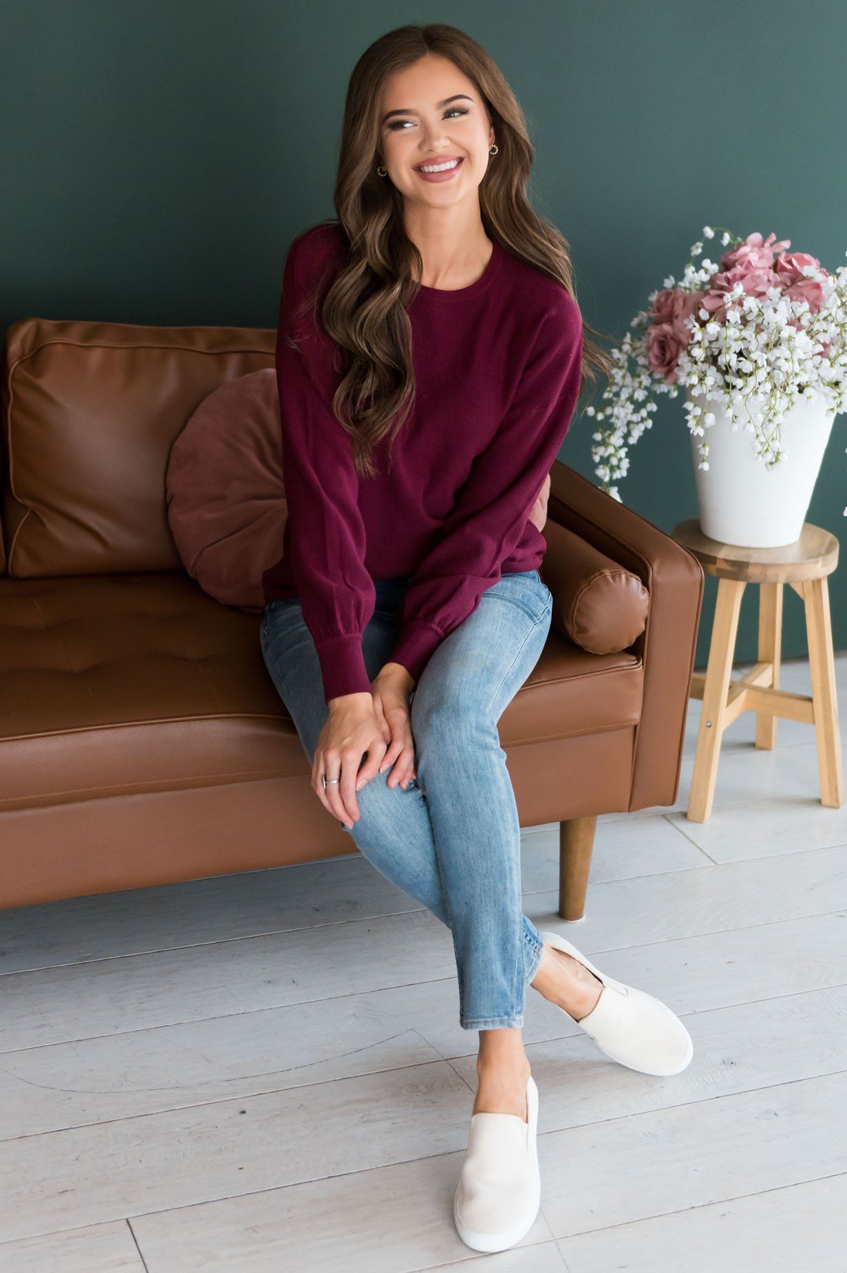 Fall In Line Modest Thermal Sweater