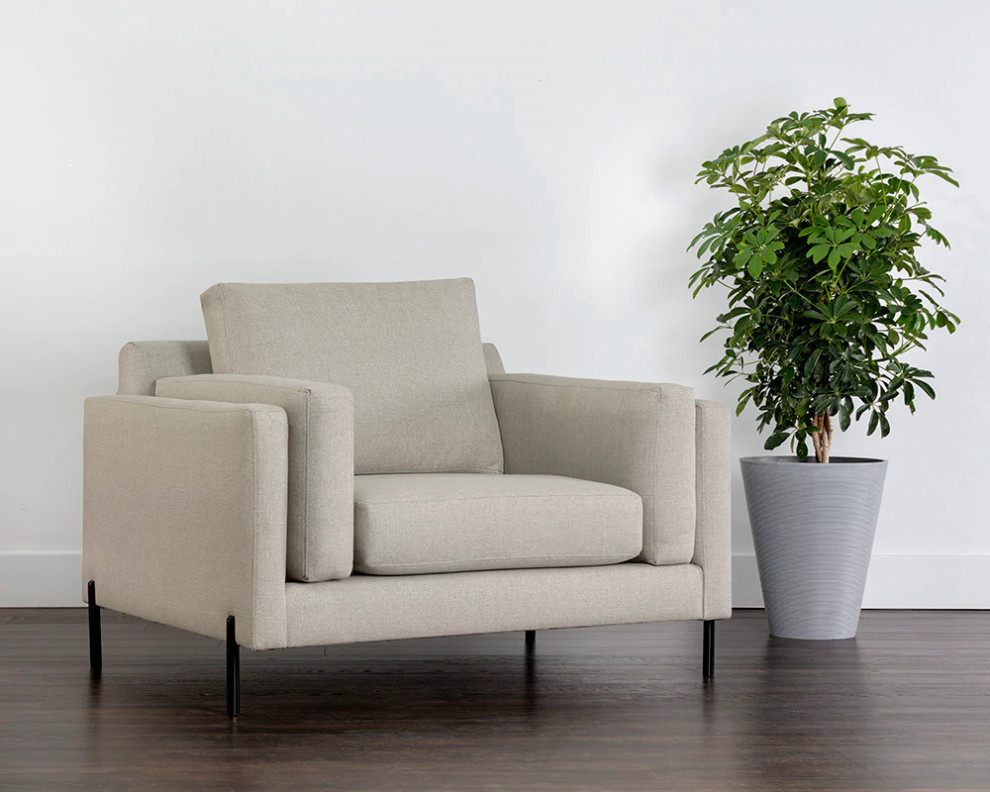 Zoanne Armchair Broderick Natural   Contemporary   Armchairs And Accent Chairs   by Virgil Stanis Design  Houzz