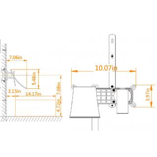 Satico Single Handle Widespread Wall Mount Bathroom Faucet with Waterfall in Brushed gold JSL8009