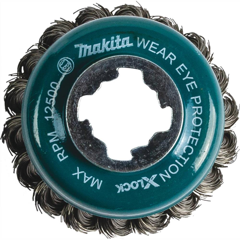 Makita X-LOCK 3-1/8 Carbon Steel Knot Thin Wire Cup Brush