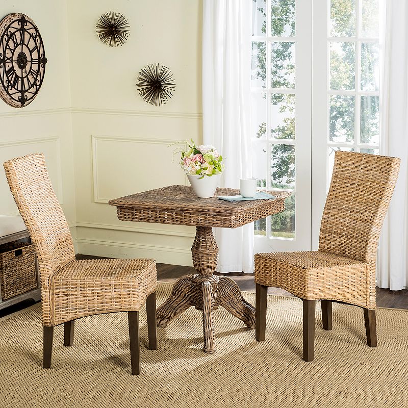 Safavieh Ozias Wicker Dining Chair 2-piece Set