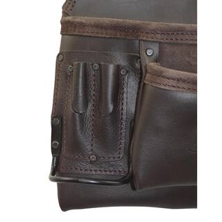 Graintex 5-Pocket Oil Tanned Leather Right Handed Nail and Tool Pouch OS2201