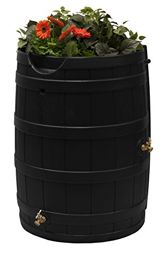 Good Ideas Rain Wizard 65 Gallon Rain Barrel - Black