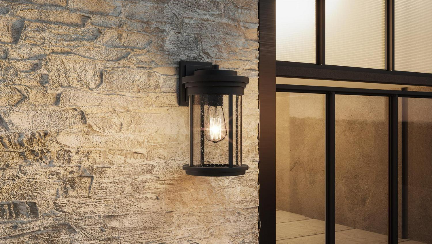 Ashley Harbour Oaklee 1-Light Earth Black Outdoor Wall Lantern