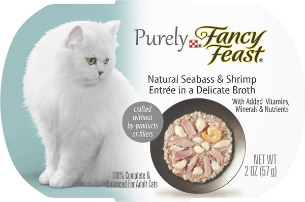 Fancy Feast Purely Seabass and Shrimp Wet Cat Food