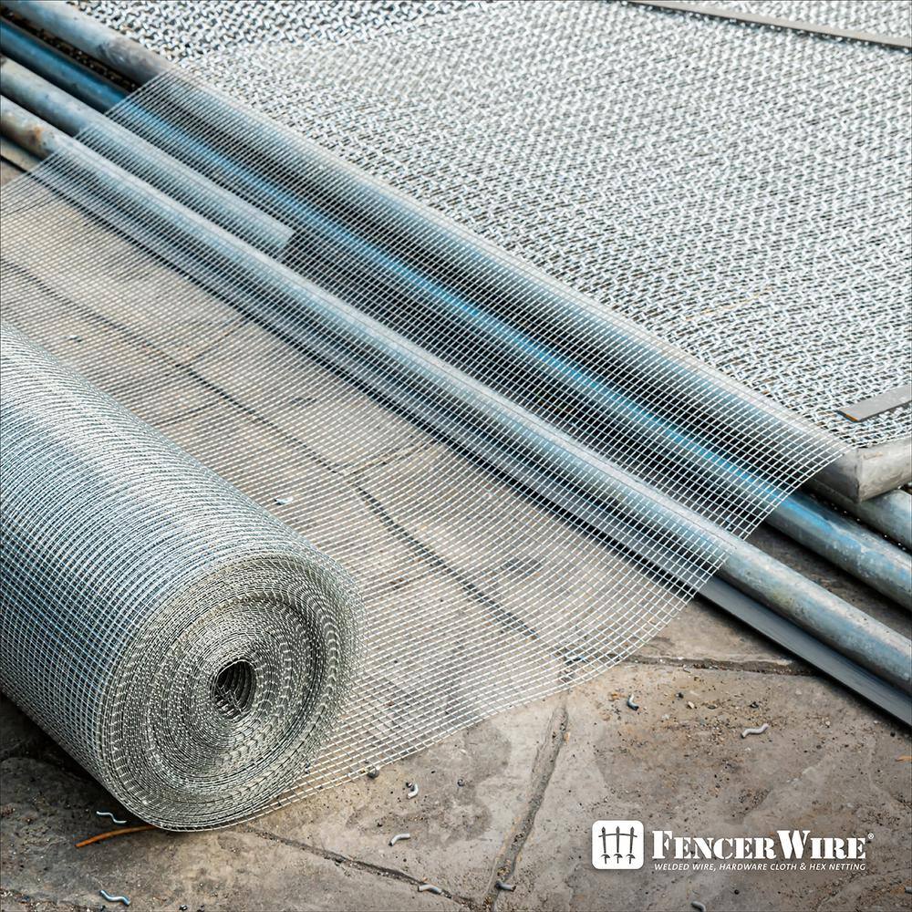 Fencer Wire 14 in. x 3 ft. x 100 ft. 23-Gauge Hardware Cloth Hot-Dip Galvanized After Welding Heavy-Duty Welding Fencing CA23-3X100MF14