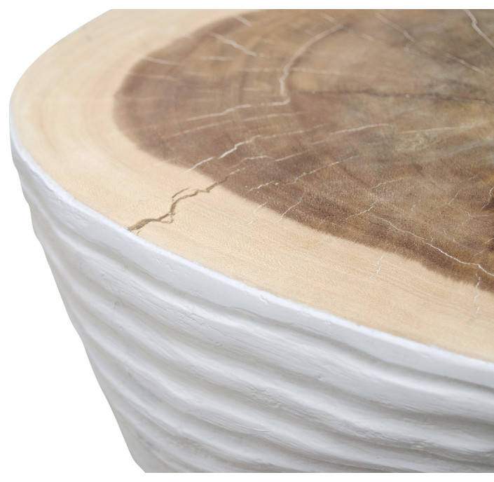 White Wooden Accent Table  Versmissen Twirl   Contemporary   Coffee And Accent Tables   by Oroa   Distinctive Furniture  Houzz