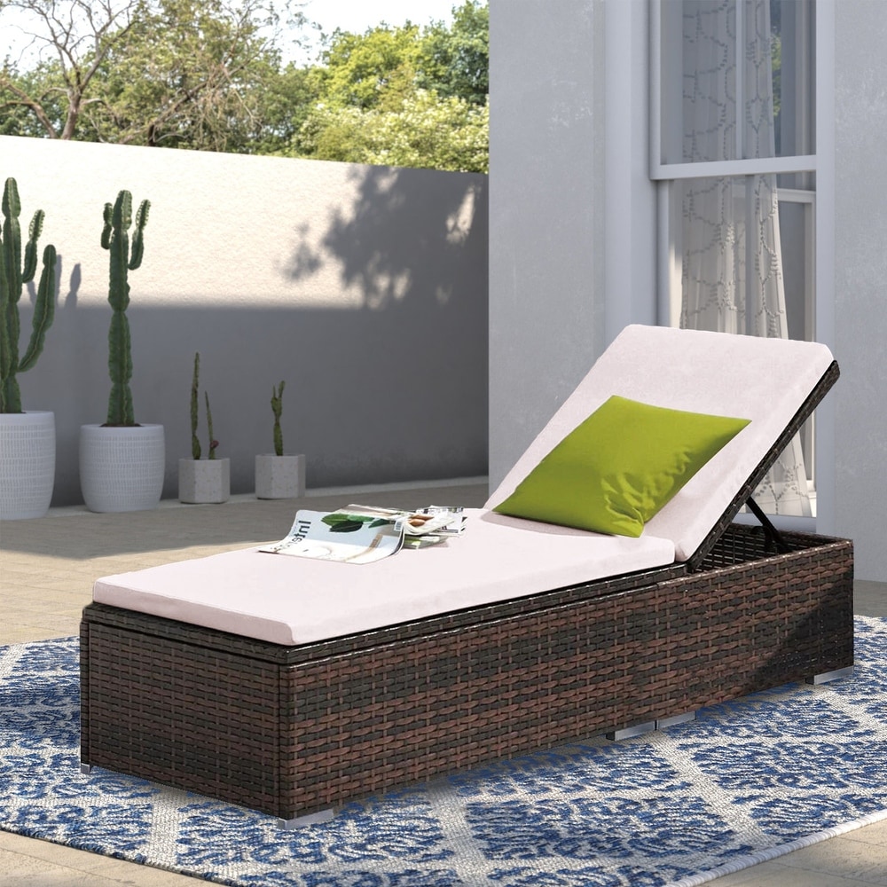 Royalcraft PE Rattan Wicker Outdoor Chaise Lounges