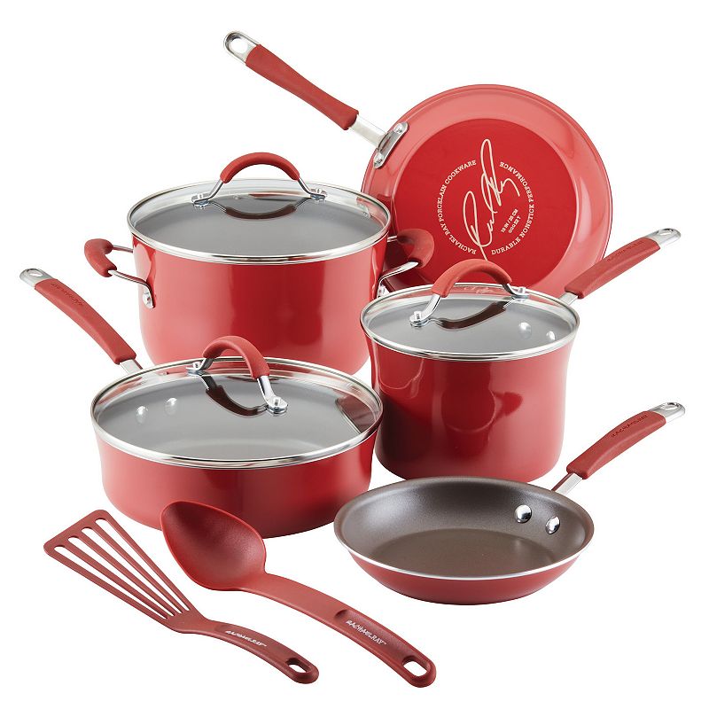 Rachael Ray Cucina 10-pc. Porcelain Enamel Nonstick Cookware Set