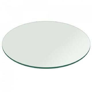 Fab Glass and Mirror 18 in. Clear Round Glass Table Top 14 in. Thickness Tempered Flat Edge Polished 18RT6THFLTE0