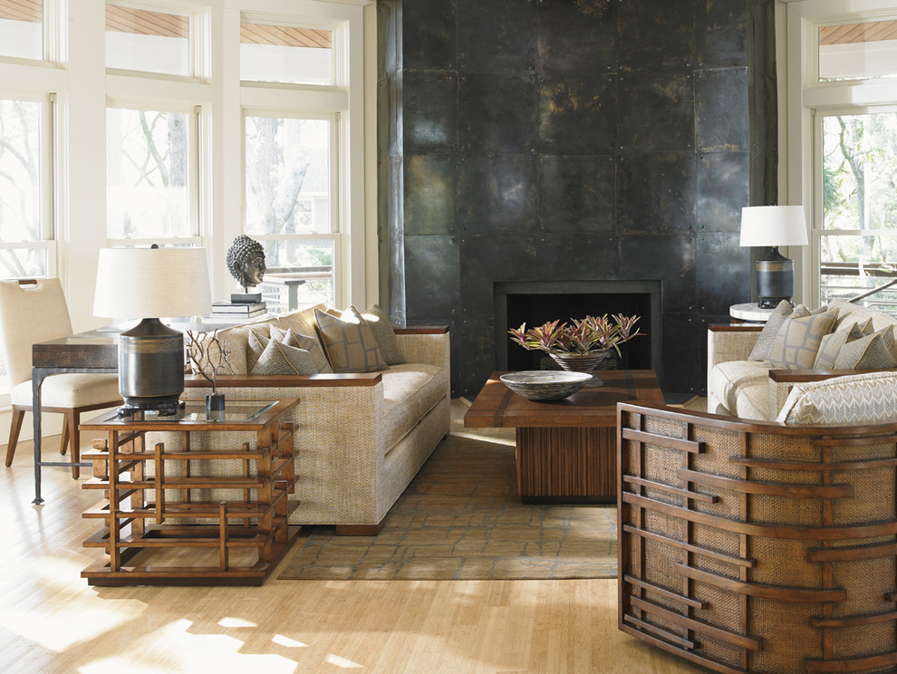 Nobu Square Lamp Table   Transitional   Side Tables And End Tables   by Lexington Home Brands  Houzz