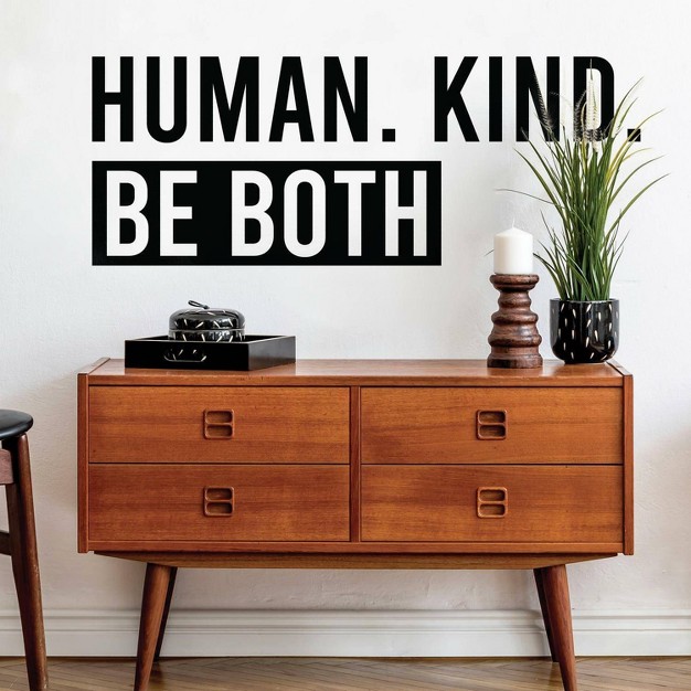 Human Kind Peel And Stick Wall Decal Black Roommates