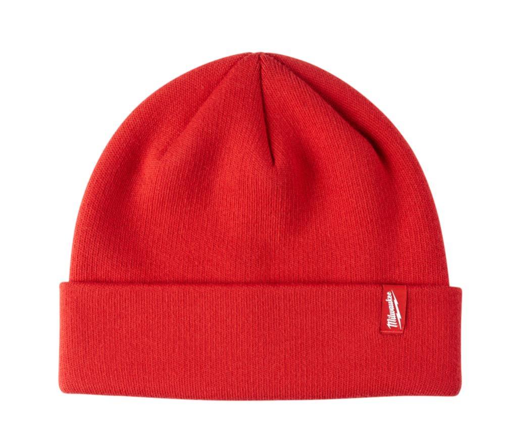 Red Cuffed Beanie ;