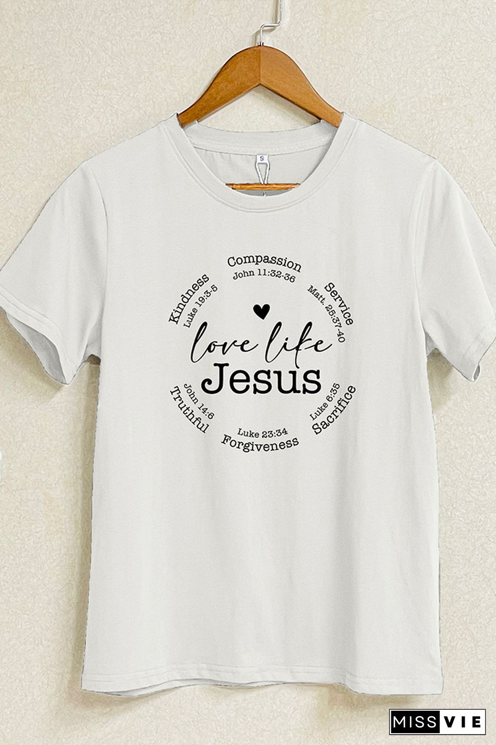 Love Like Jesus Short Sleeve Graphic Tee Wholesale