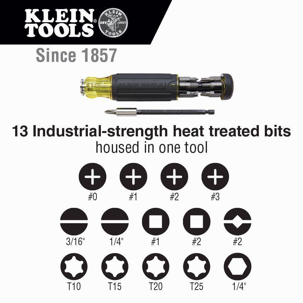 Klein Tools 14-in-1 Multi-Bit Adjustable Length Screwdriver 32303