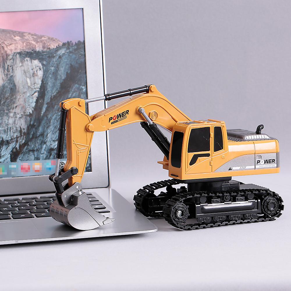 1/24 Rc Excavator Rc Car Construction Tractor Metal Shovel Kids Toy With Lights and Sounds