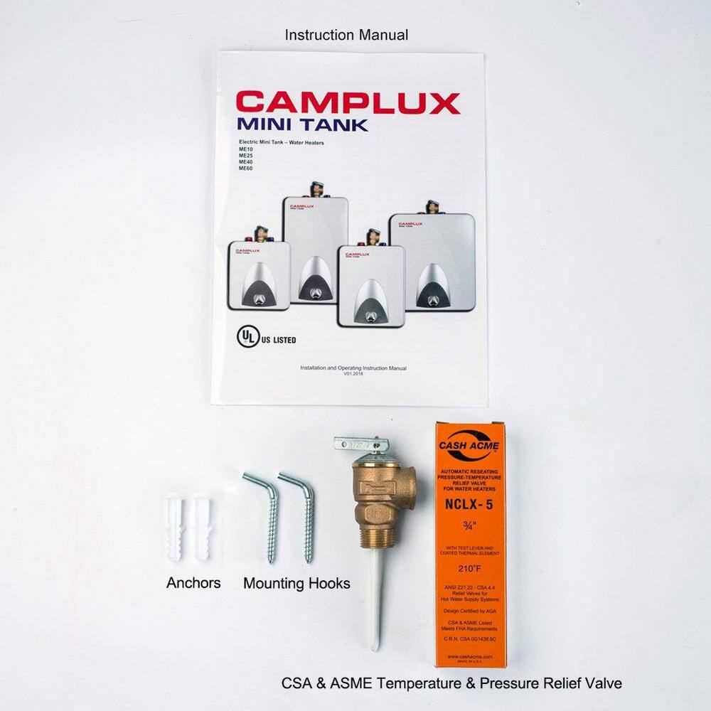 CAMPLUX ENJOY OUTDOOR LIFE Camplux 4 gal. Residential Point of Use Mini Tank Electric Water Heater ME40-N1