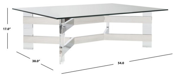 Safavieh Couture Eugene Acrylic Coffee Table Silver/Clear   Contemporary   Coffee Tables   by Safavieh  Houzz