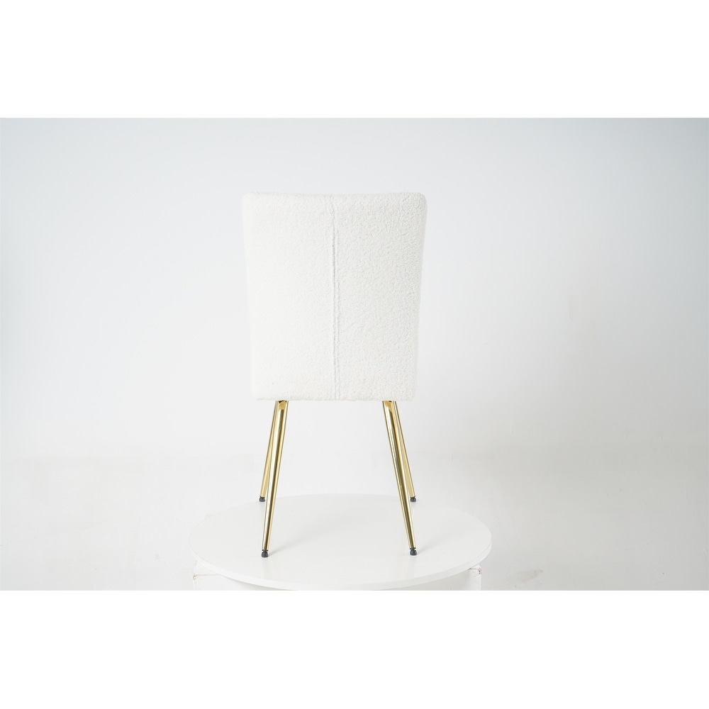 Modern teddy fleece Dining Chairs Set of 4