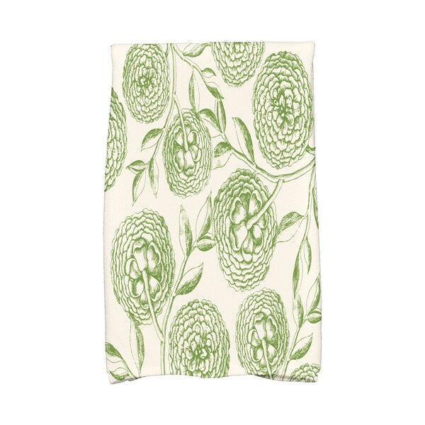 18 x 30-inch Antique Flowers Floral Print Hand Towel