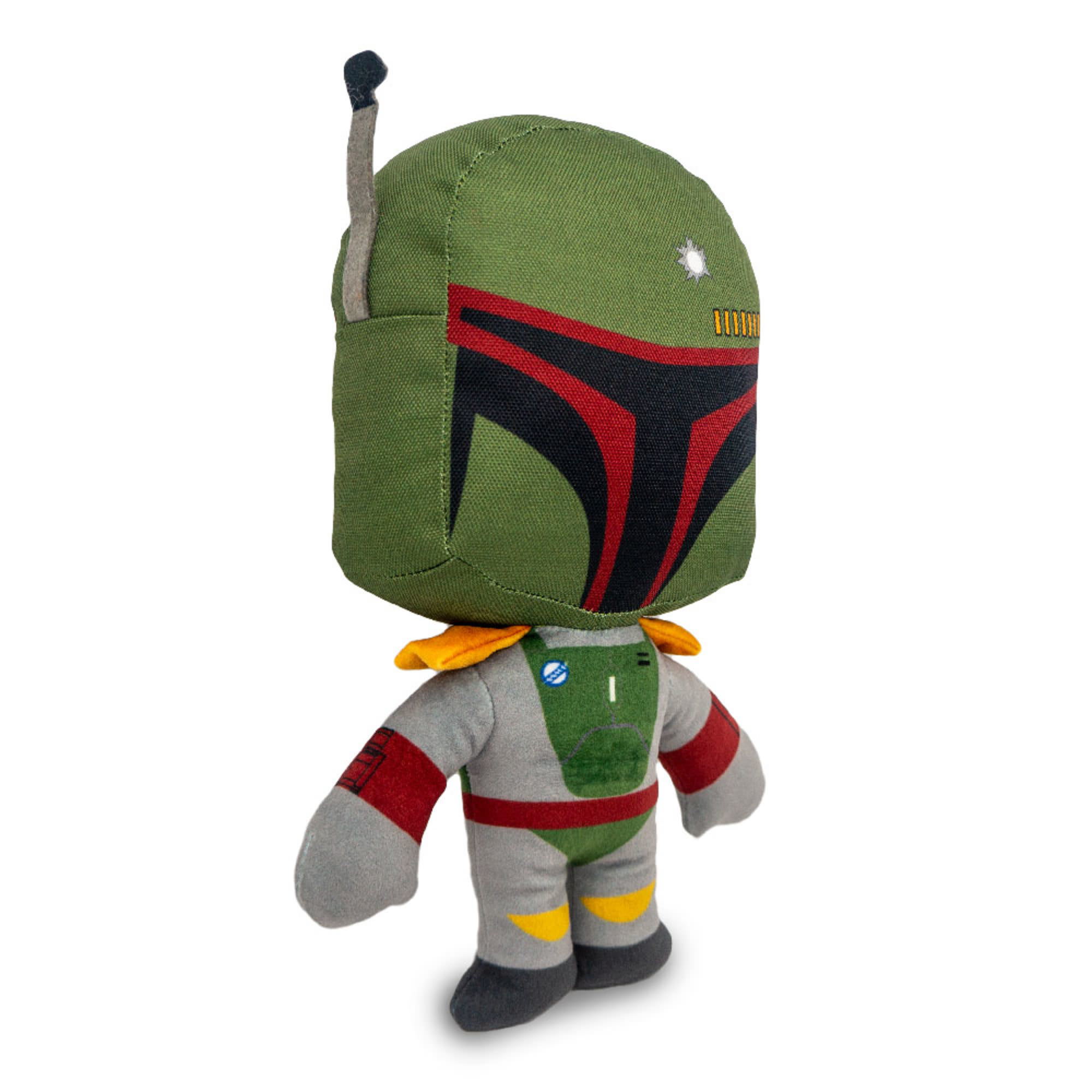 Buckle-Down Star Wars Ballistic Boba Fett Standing Pose Plush Squeaker Dog Toy， Small