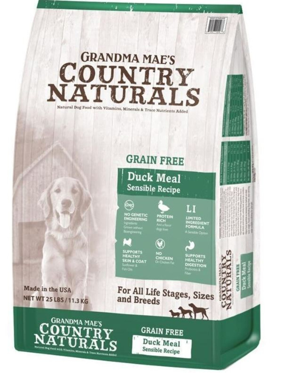 Grandma Mae's Country Naturals Grain Free Duck Meal Sensible Recipe Dry Dog Food