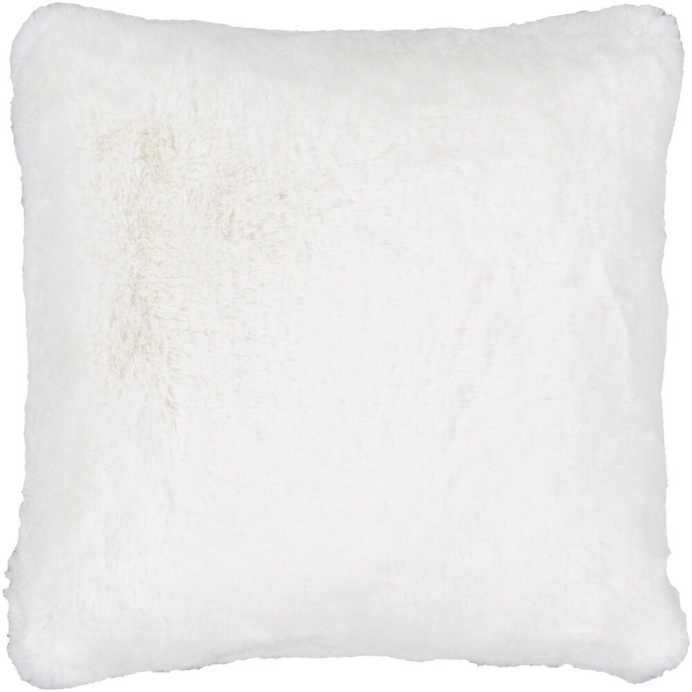 Lely Faux Fur 20 inch Poly or Feather Down Throw Pillow