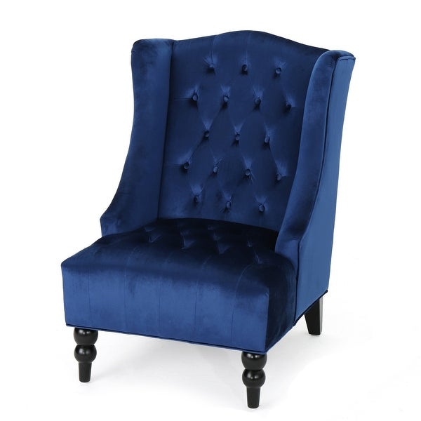 Toddman High-Back Velvet Club Chair by Christopher Knight Home