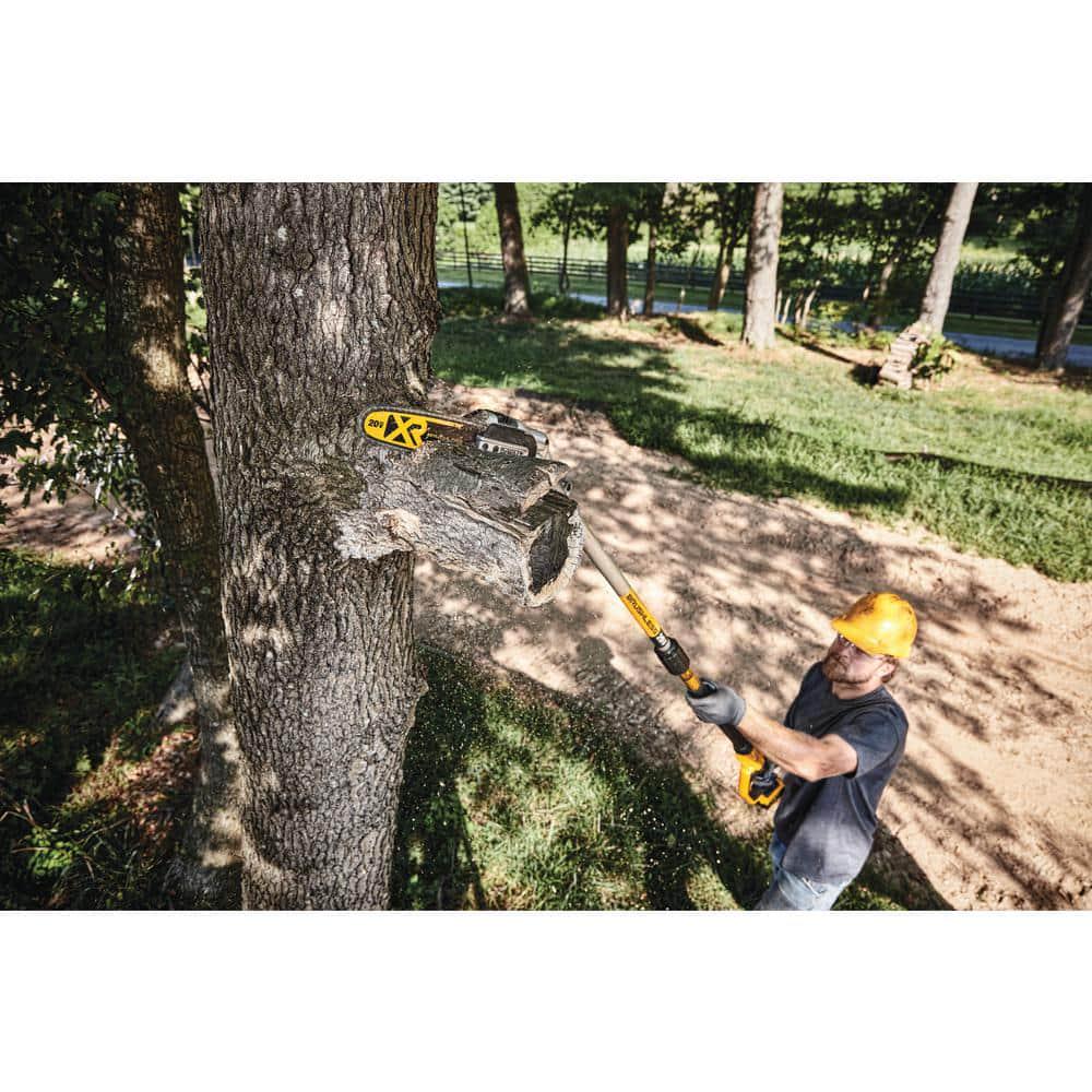 DEWALT 20V MAX 8in Cordless Battery Powered Pole and Chainsaw with 8in Bar and Chain