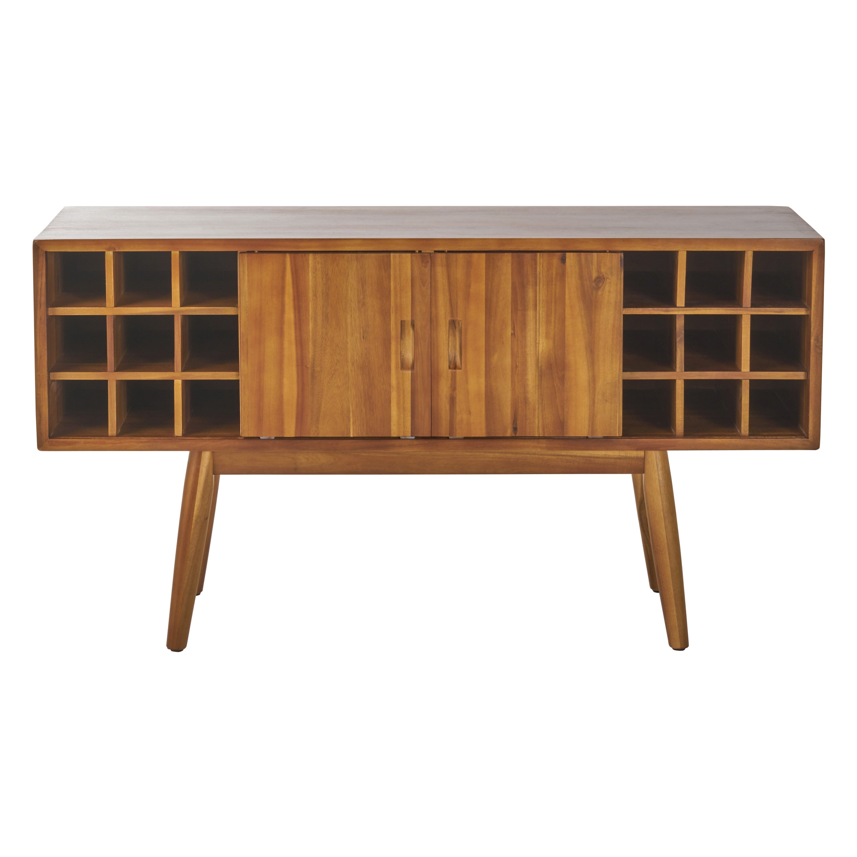 Edye Mid Century Modern Wine Rack Bar Cabinet