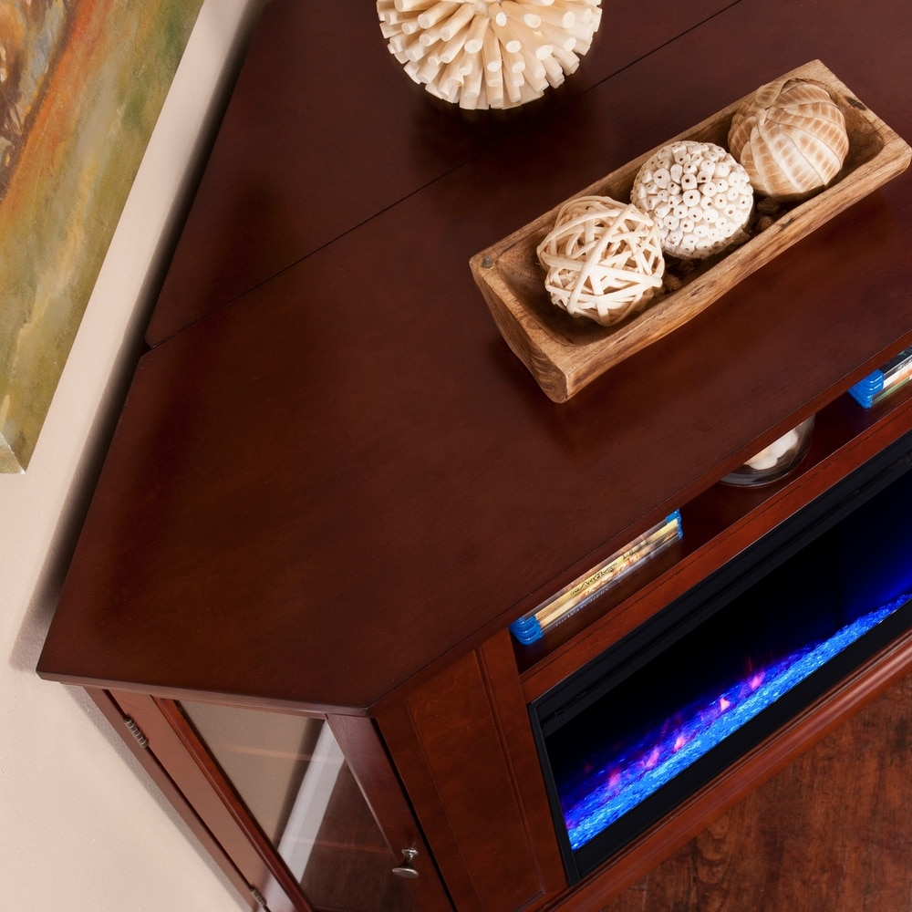SEI Furniture Cabot Cherry Convertible Color Changing Fireplace