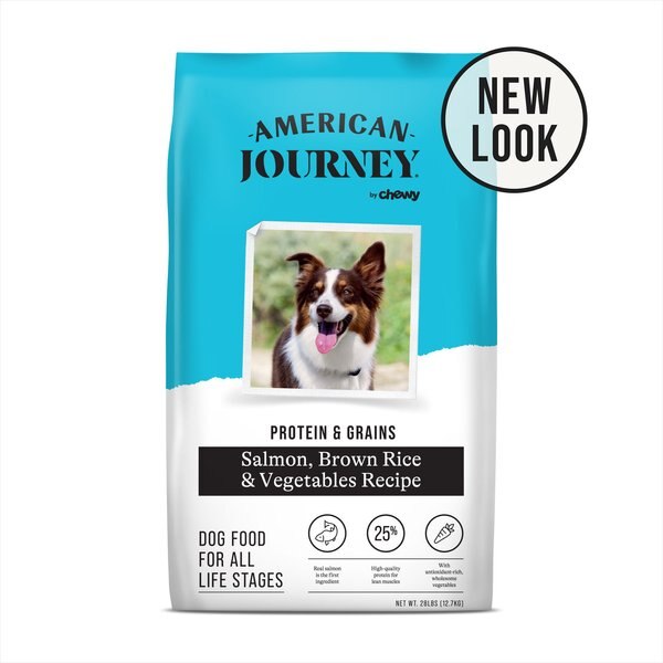 American Journey Protein and Grains Salmon， Brown Rice and Vegetables Recipe Dry Dog Food