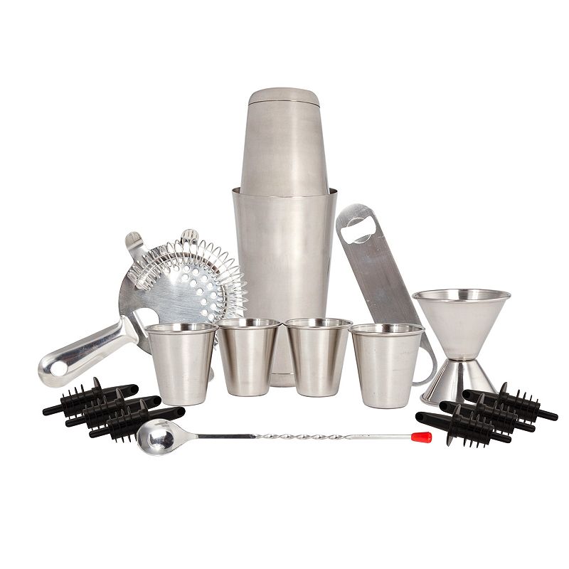 16 Piece Wine and Cocktail Essential Barware Mixing Tools Set