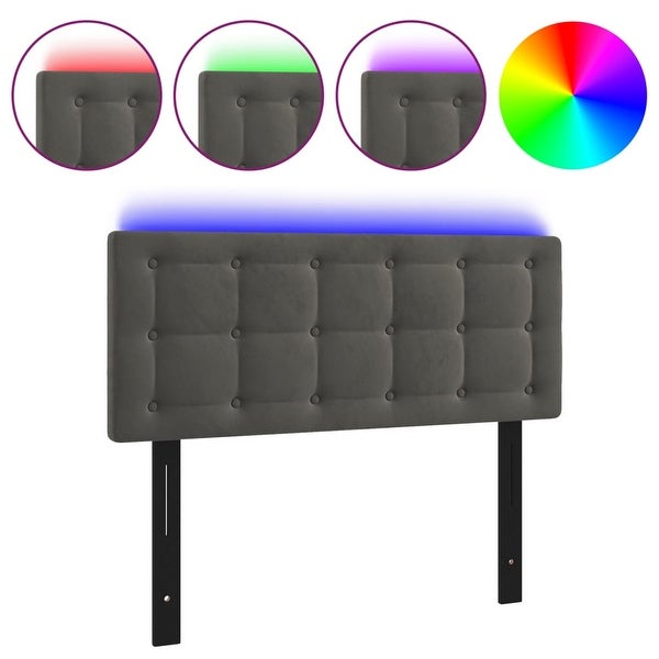 vidaXL LED Headboard Dark/light Gray 39.4