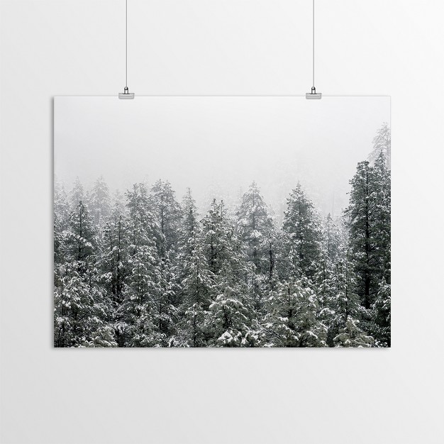 Americanflat Botanical Landscape Snowy Nordic Trees By Tanya Shumkina Poster