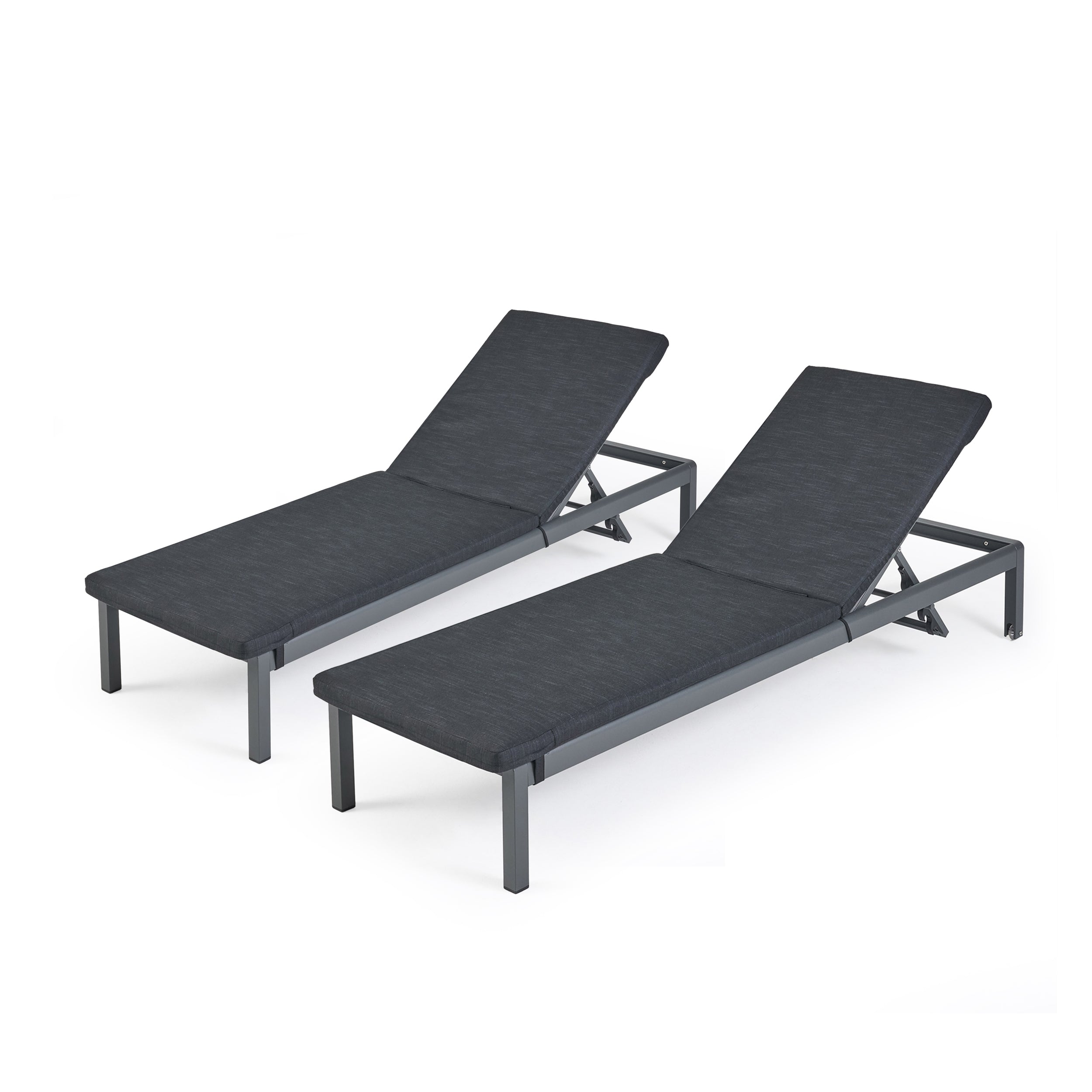 Cherie Modern Outdoor Adjustable Chaise Lounge with Cushion