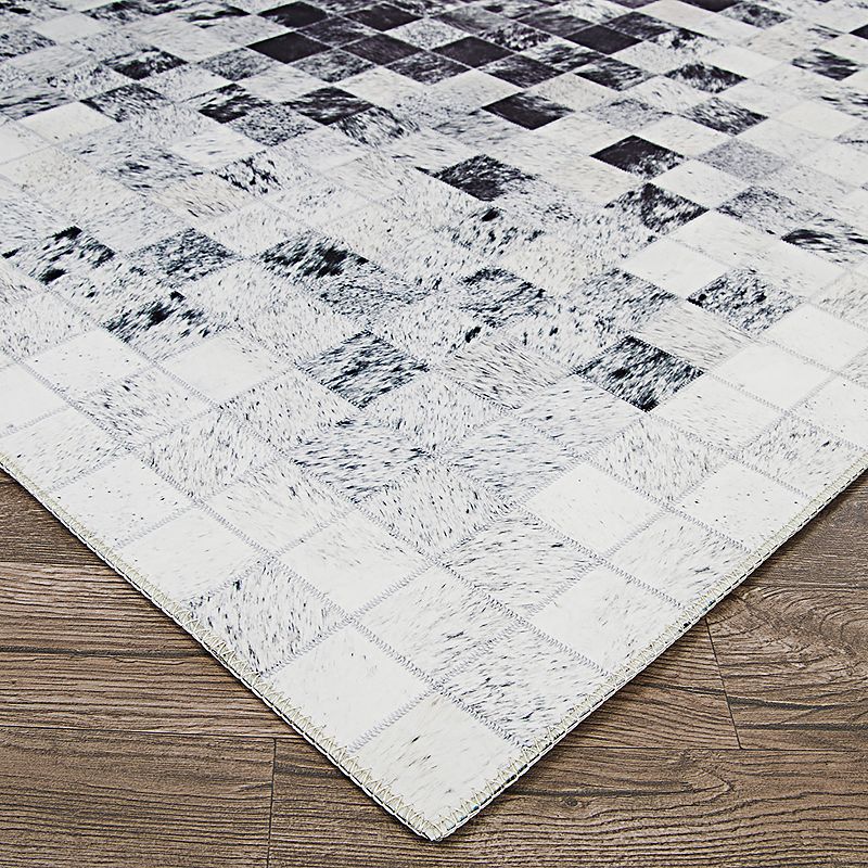 Couristan Prairie Hygee Blocks Faux Cowhide Area Rug