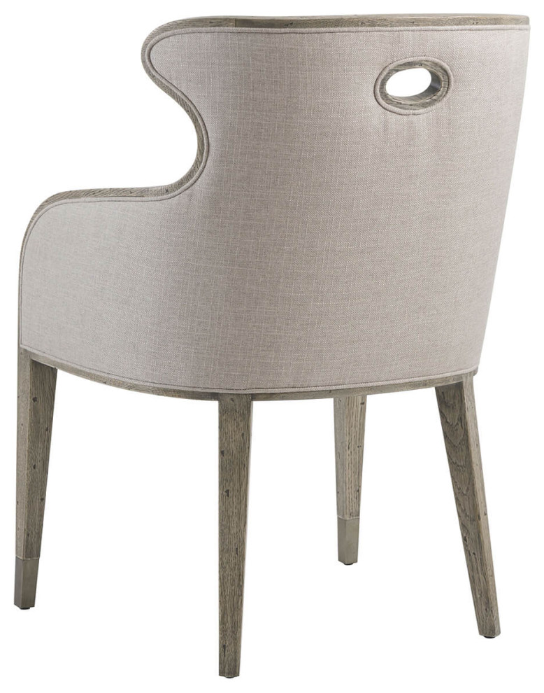 Modern Scoop Back Dining Chair Greyed Oak   Farmhouse   Dining Chairs   by English Georgian America  Houzz