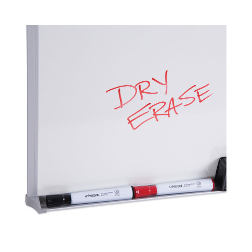 Universal Dry Erase Board， Melamine， 36 x 24， Satin-Finished Aluminum Frame (43623)