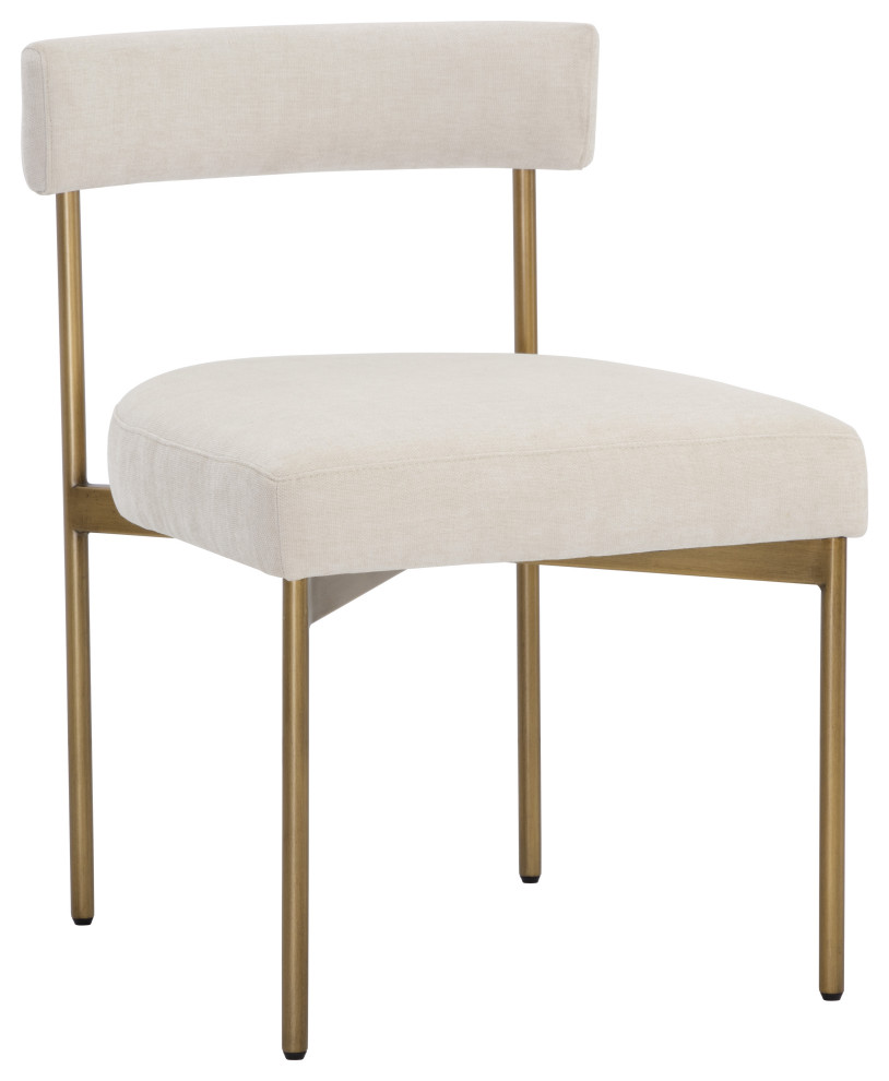 Seneca Dining Chair  Antique Brass  Danny Ivory  Set of 2   Midcentury   Dining Chairs   by Sunpan Modern Home  Houzz