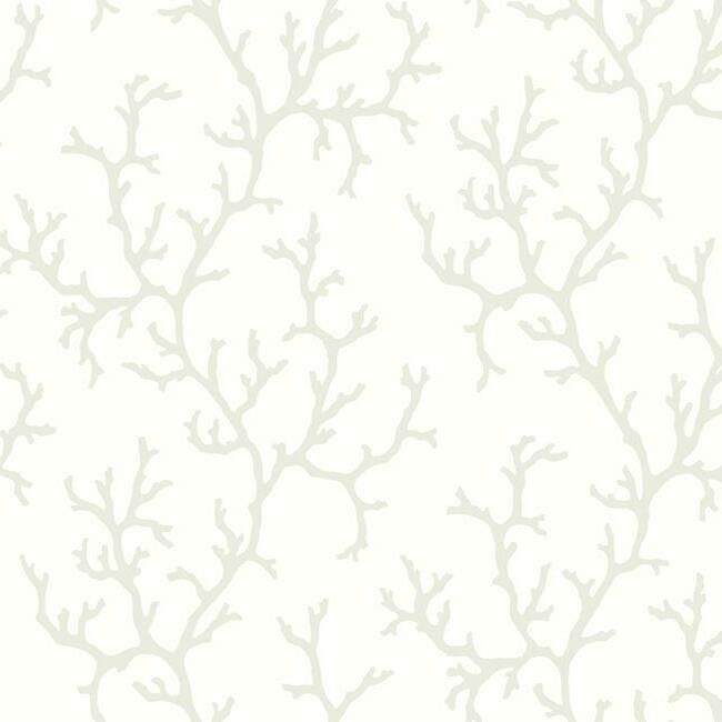 Coral Island Wallpaper in White from the Water's Edge Resource Library